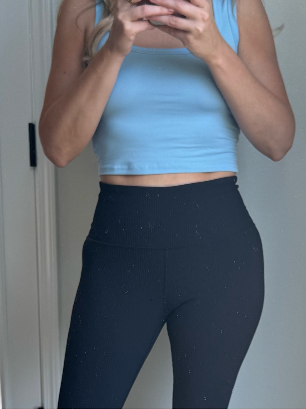 Light Blue Sleeveless Crop Top - Picture 6 of 6